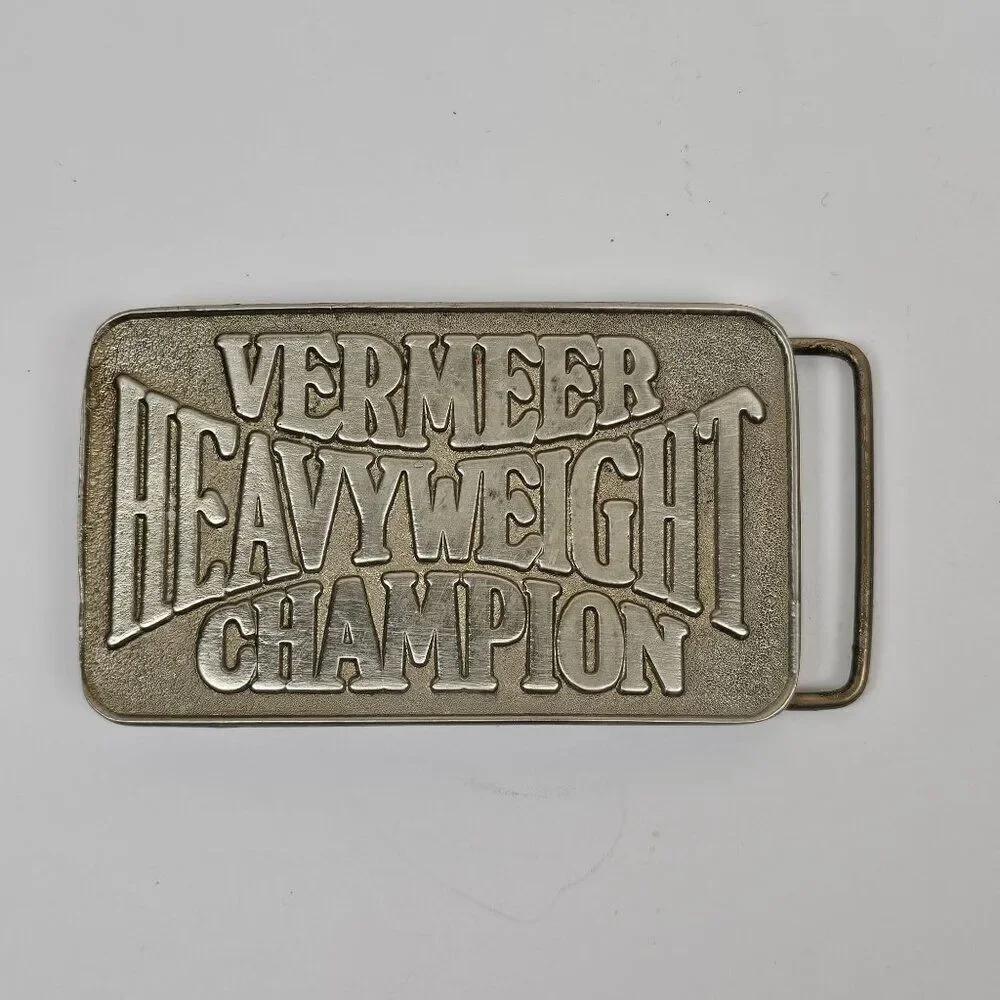 Vermeer‎ Heavyweight Champion Belt Buckle Spec Cast Inc Vtg Agriculture Farmer